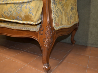 Divanetto a 2 posti modello "Barchetta " con gambe a sciabola con intagli ART DIV 07 - foto 3