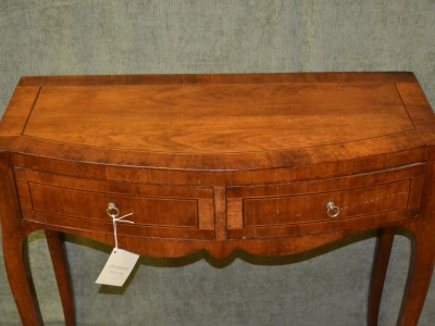 Console with saber legs in veneered wood with 2 rounded drawers on the front ART CON 09 - foto 2