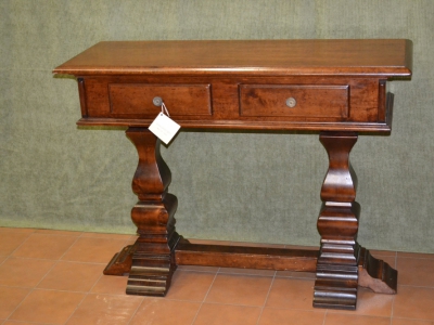 Consolle in legno di acero massello  con 2 cassetti con gambe a balaustra ART CON 14 - foto 1