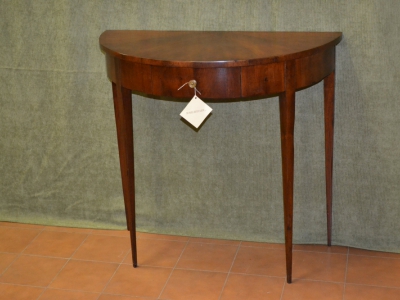 Round console table in veneered walnut wood with 4 legs ART CON 28 - foto 1