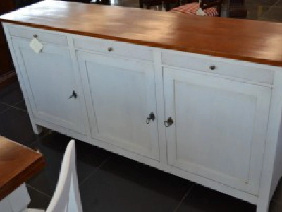 Credenza a 3 ante e 3 cassetti in legno di tiglio con gambe quadrate ART CRED 3P-12 - foto 1