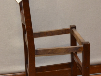 Sedia modello " Pesante" lavorata artigianalmente con traversi dello schienale con legno incavato ART SED 30 - foto 1