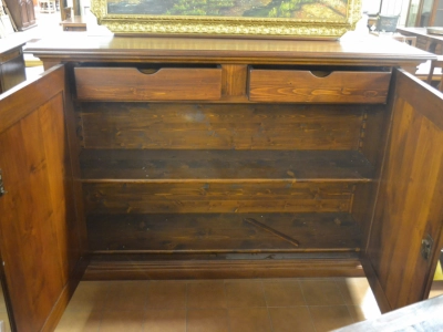 Credenza in legno di noce massello con 2 cassetti interni ART CRED 2P- 26 - foto 1