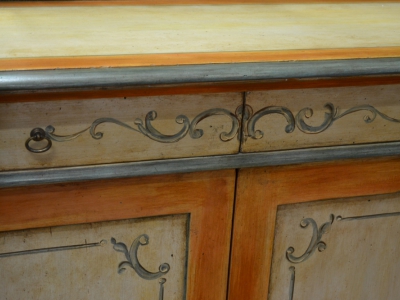 Credenza a 4 ante e 4 cassetti  in legno di  pioppo massello laccata a mano ART CRED 4P-10 - foto 1