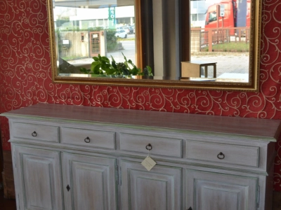 Credenza 4 ante e 4 cassetti in legno di rovere massello laccata a mano  ART CRED 4P-14 - foto 2