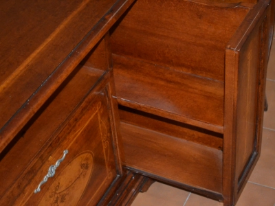 Mobile porta tv in legno di noce con filetti con 2 cassetti porta cd e  1 ribalta apribile   ART TV 10 - foto 3