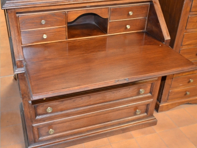 Trumeau in legno di rovere con ribalta, 3 cassetti e 2 ante con vetro. ART TRUMO' 06 - foto 2