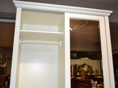Wardrobe  with 2 sliding doors with bevelled mirror of solid oak wood ART ARM 38 - foto 1