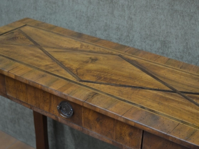 Consolle stile impero con gambe nere e piano lastronato in legno di noce con filetti  ART CON 43  - foto 3